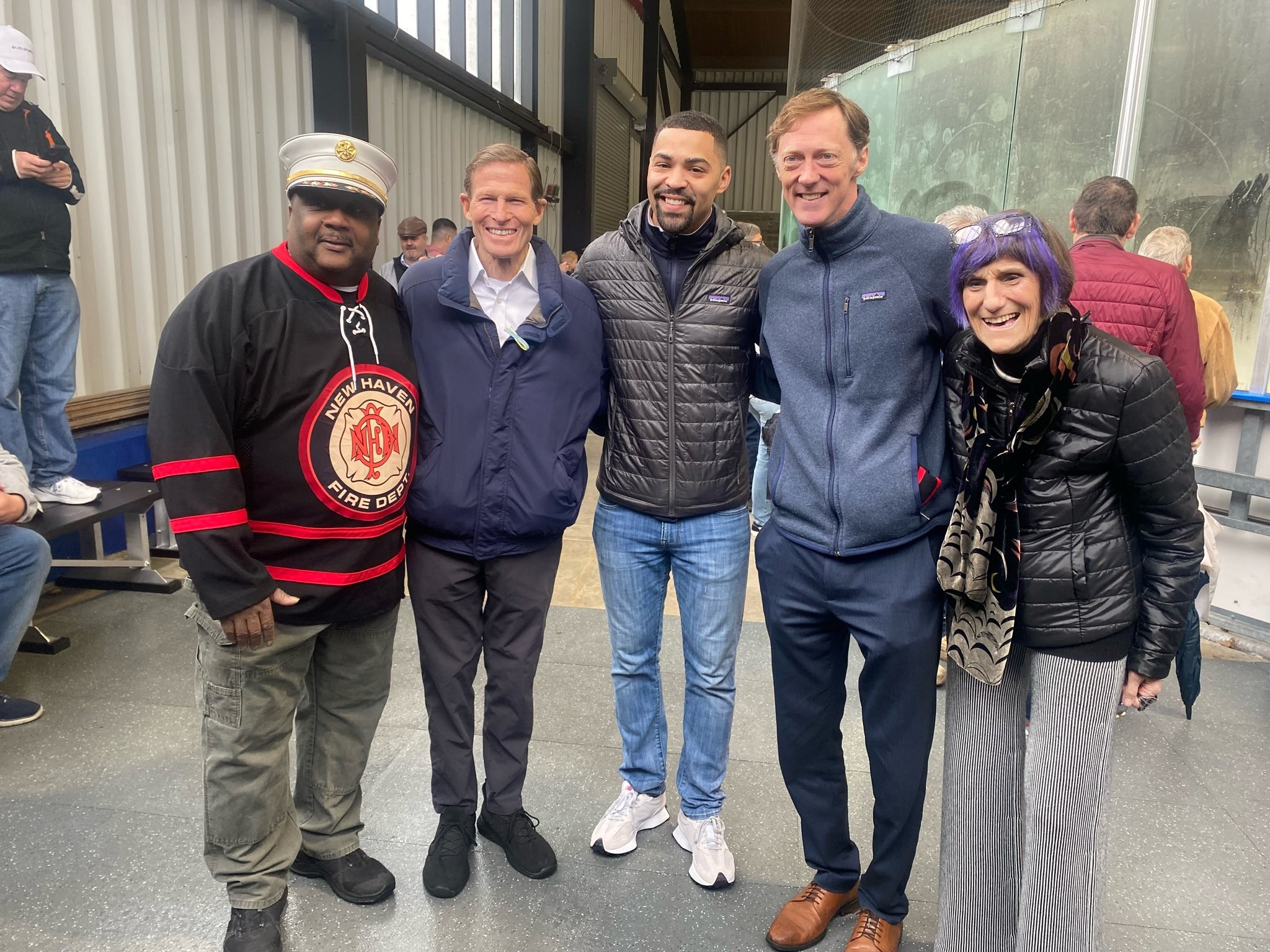 Blumenthal attended the annual Chiefs’ Cup hockey game. 
